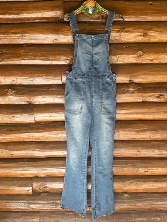 Wallflower Denim - Wallflower Flare leg stretch Denim Overalls in Light Blue